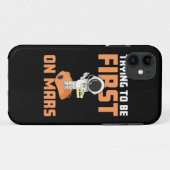 Astronaut probeert eerst op Mars te zijn Case-Mate iPhone Case (Achterkant (horizontaal))