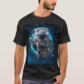 Astronaut probeert zwarte heup T-shirt te ontsnapp (Voorkant)