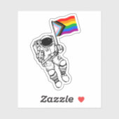Astronaut Progress Pride Vlag Sticker (Vel)