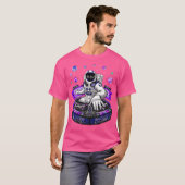Astronaut Psychedelic House Music DJ Psytrance Tec T-shirt (Voorkant volledig)