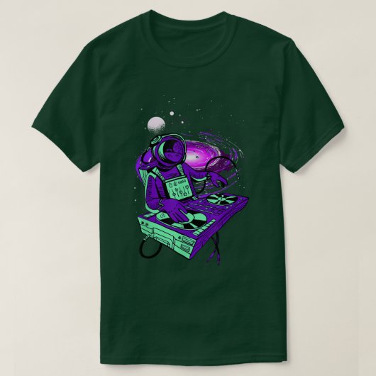 Astronaut Psychedelic Music DJ Mixer Psytrance Tec T-shirt (Design voorkant)