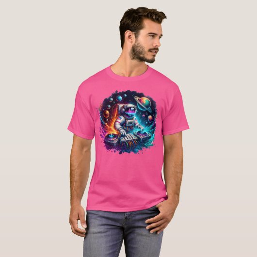 Astronaut Psychedelic Music DJ Psytrance Techno Ed T-shirt (Voorkant volledig)