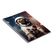 Astronaut Pug Kids School Notitieboek (Rechterzijde)