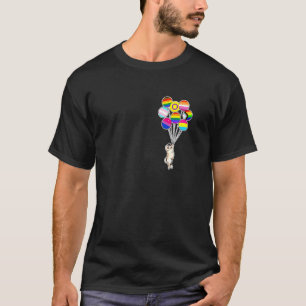 Astronaut Pugs hond Lgbt Regenboogvlag Ballonnen G T-shirt