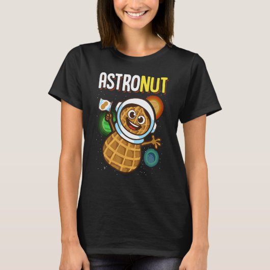 Astronaut Pun Astronut Astronut Peanuts Pu T-shirt (Voorkant)
