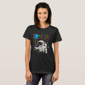Astronaut Puzzle Piece Balloon Autism Awareness Sp T-shirt (Voorkant volledig)