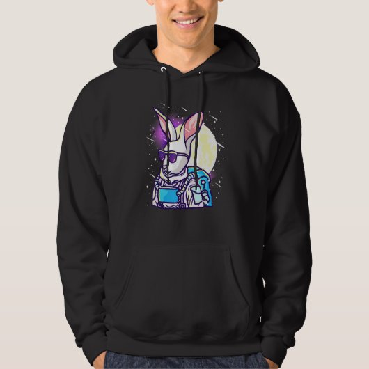 Astronaut Rabbit - In Space Hoodie (Voorkant)