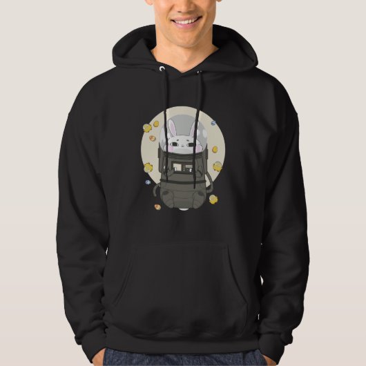 Astronaut Rabbit Space Easter Day Bunny Hoodie (Voorkant)
