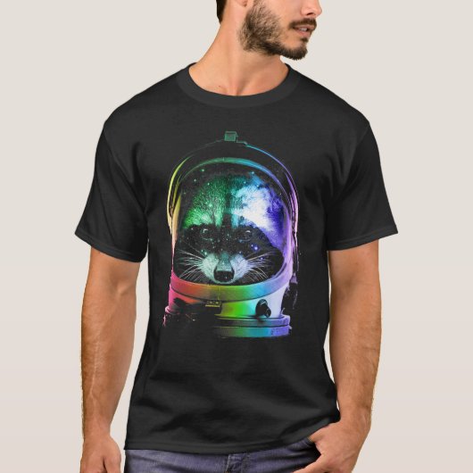 Astronaut Raccoon Space Cat for Men Women Kinder T-shirt (Voorkant)