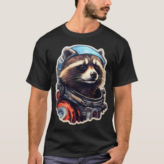 Astronaut Raccoon T-shirt (Voorkant)