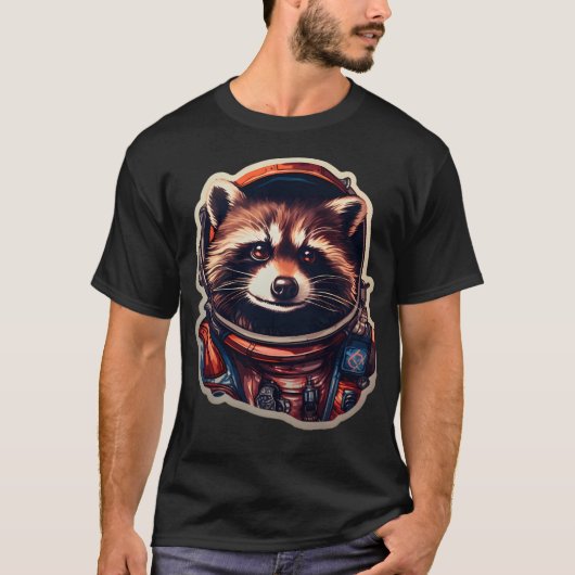 Astronaut Raccoon T-shirt (Voorkant)
