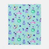 Astronaut raket aarde ruimte fleece deken (Voorkant)