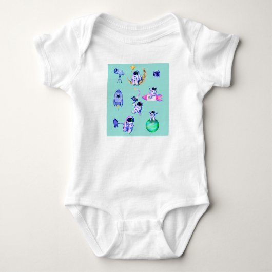 Astronaut raket aarde ruimte romper (Voorkant)