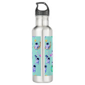 Astronaut raket aarde ruimte waterfles  (Achterkant)