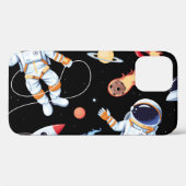 Astronaut raket:  ruimte naadloos patroon Case-Mate iPhone case (Achterkant (horizontaal))