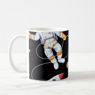 Astronaut raket: ruimte naadloos patroon koffiemok