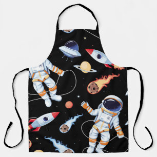 Astronaut raket:  ruimte naadloos patroon schort
