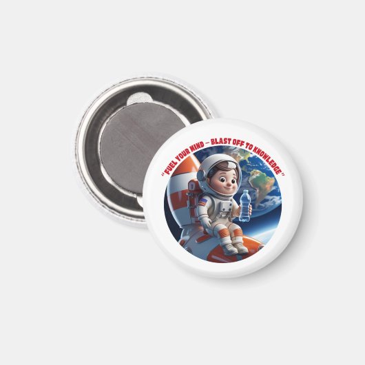 Astronaut raketmagneet magneet (Voorkant / Achterkant)