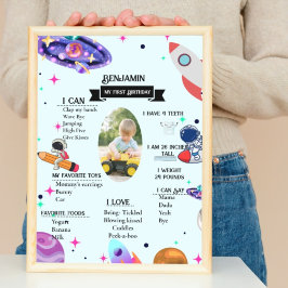 Astronaut Raketplaneet & Buitenruimte mijlpaal Poster