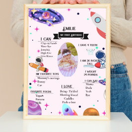 Astronaut Raketplaneet & Buitenruimte mijlpaal Poster