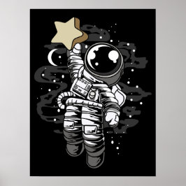Astronaut Reaching for the Star Poster