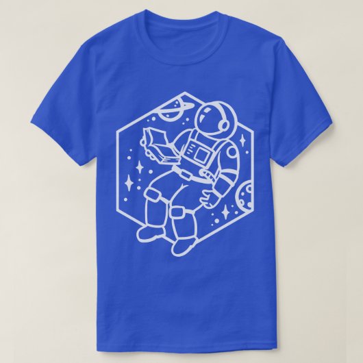 Astronaut Reading T-shirt (Design voorkant)