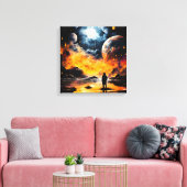 Astronaut Reiziger Kosmische Horizon Reis Canvas Afdruk (Insitu (Woonkamer))