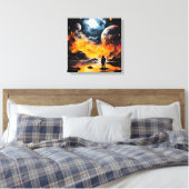 Astronaut Reiziger Kosmische Horizon Reis Canvas Afdruk (Insitu (Slaapkamer))