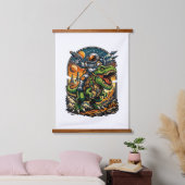 Astronaut Riding a T-Rex – Epic Space Dinosaur Hangend Wandkleed (Slaapkamer)