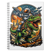 Astronaut Riding a T-Rex – Epic Space Dinosaur Notitieboek (Voorkant)