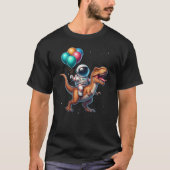 Astronaut Riding Dinosaur T Rex. Astronaut Space B T-shirt (Voorkant)