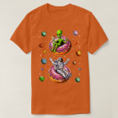 Astronaut Riding Donut T-shirt (Design voorkant)