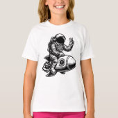 Astronaut Riding on Rocket  T-shirt (Voorkant)