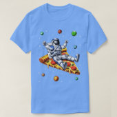 Astronaut Riding Pizza Slice T-shirt (Design voorkant)