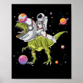 Astronaut Riding T-Rex Dinosaur Astro T-Rex Poster (Voorkant)