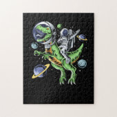 Astronaut Riding T-Rex Dinosaur Astro T-Rex Space Legpuzzel (Verticaal)
