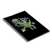 Astronaut Riding T-Rex Dinosaur Astro T-Rex Space Notitieboek (Rechterzijde)