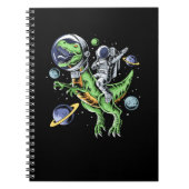 Astronaut Riding T-Rex Dinosaur Astro T-Rex Space Notitieboek (Voorkant)