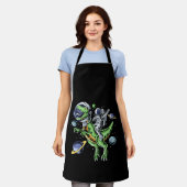 Astronaut Riding T-Rex Dinosaur Astro T-Rex Space Schort (Gedragen)