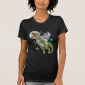 Astronaut Riding T-Rex Dinosaur Astro T-Rex Space T-shirt (Voorkant)