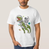 Astronaut Riding T-Rex Dinosaur Astro T-Rex Space T-shirt (Voorkant)