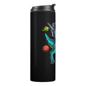 Astronaut Riding T-Rex Dinosaurus Thermosbeker (Gedraaid links)