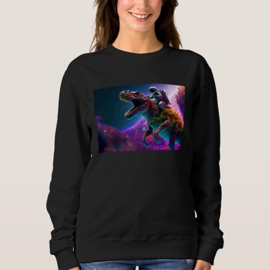 Astronaut riding Tyrannosaurus Rex Trui (Voorkant)