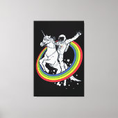 Astronaut Riding Unicorn Canvas Afdruk (Voorkant)