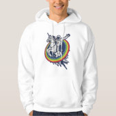 Astronaut Riding Unicorn Hoodie (Voorkant)