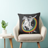 Astronaut Riding Unicorn Kussen (Stoel)