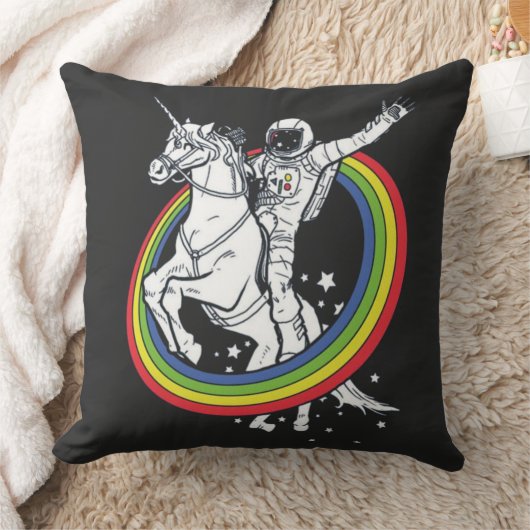 Astronaut Riding Unicorn Kussen (Deken)