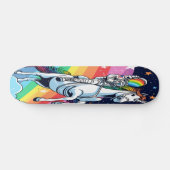 Astronaut Riding Unicorn Rainbow Board, ontwerper Persoonlijk Skateboard (Horizontaal)