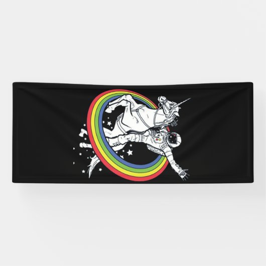 Astronaut Riding Unicorn Spandoek (Horizontaal)