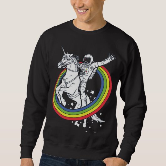 Astronaut Riding Unicorn Trui (Voorkant)